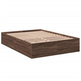 Bed Frame without Mattress Brown Oak 135x190 cm Double 3281041