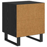 Bedside Cabinet with Drawer 2 pcs Black Oak 40 x 35 x 47.5 cm 882063