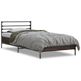 Bed Frame without Mattress Brown Oak 90x190 cm Single 845631
