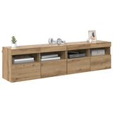 TV Wall Cabinets with LED 2 pcs Artisan Oak 80 x 30 x 40 cm 882980