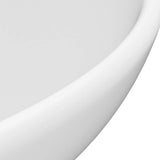 146965 Luxury Bathroom Basin Round Matt White 32,5x14 cm Ceramic