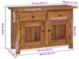 Sideboard Solid Mahogany Wood 75x30x65 cm 244490