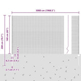 Welded Wire Fence with Post 50 x 1.6 m 3336411