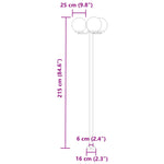 Outdoor Floor Lamps 2 pcs Silver 215 cm Stainless Steel 4006390