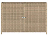 Garden Storage Cabinet Beige 83x45x76 cm Poly Rattan 365546