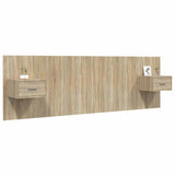 Bed Headboard with Cabinets Sonoma Oak Engineered Wood 3115702