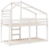 Bunk Bed without Mattress White 90x200 cm Solid Wood Pine 3281971