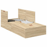 Storage Bed Frame Sonoma Oak 80 x 200 cm Engineered Wood 3335335