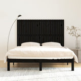 Wall Headboard Black 166x3x110 cm Solid Wood Pine 824962