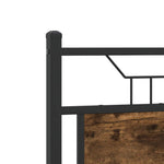 Bed Frame without Mattress Smoked Oak 120x200 cm Engineered Wood 4106888