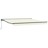Retractable Awning Cream 400 x 300 cm Polyester and Metal 3330492