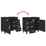 Bathroom Vanity Unit Black 60 x 35 x 60 cm Engineered Wood 889376