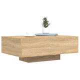 ZNTS Coffee Table with LED Lights Sonoma Oak 85x55x31 cm 836611