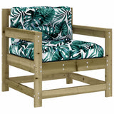 Garden Chairs with Cushions 2 pcs Impregnated Wood Pine 825568