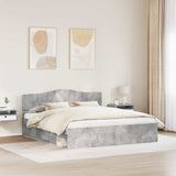 Bed Frame with Headboard Concerte 200 x 200 cm Solid Pine Wood 3412856