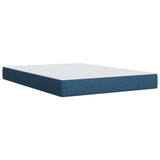 Box Spring Bed with Mattress Blue 140x200 cm Fabric 3285386