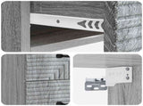 Wall-Mounted Bedside Cabinet 2 pcs Grey Sonoma Engineered Wood 898648