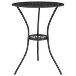 ZNTS 3 Piece Bistro Set Cast Aluminium Black 317754