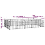 Outdoor Dog Kennel Steel 14,11 m 3124618