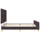 ZNTS Bed Frame - Dark Brown, 180x200 cm, Fabric 3344826