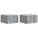 Wall-Mounted Bedside Cabinet 2 pcs Grey Sonoma Engineered Wood 898438