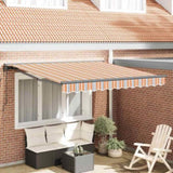Retractable Awning Blue and Orange 350 x 250 cm 3330302