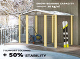 7 x 4ft Garden Shed, Easy to Assemble, Upgraded Galvanised Steel Frame with Foundation Kit, Double T3398P324023