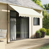 Retractable Awning Cream 300x150 cm Fabric and Steel 368747