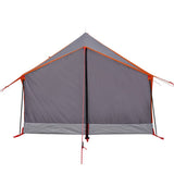 Camping Tent 2-Person Grey and Orange Waterproof 94361
