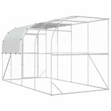 Against Wall Chicken Coop Silver 400 x 200 x 215 cm 3434741