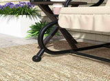 Three-Person garden Swing Chair, with Adjustable Canopy - Cream White T3398P318760