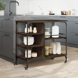 Kitchen Trolley Brown Oak 100x45x89.5 cm Engineered Wood 842385