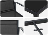 Outdoor Furniture Set 3 pcs Black and Anthracite Textilene 3422878