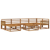 Outdoor Sofa Set 7 pcs Natural Solid Acacia Wood 3382727