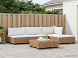 5 pcs Rattan Lounge Set with Cushions GENDT Natural Rattan 3429846