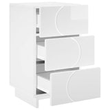 Bedside Cabinet High Gloss White 33.5 x 34.5 x 60 cm 8011431