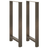 Bar Table Legs Natural Steel 2 pcs 60x cm Steel 4013359