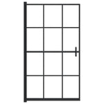 ZNTS Shower Enclosure ESG 80x140 cm Black 150746