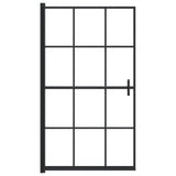 ZNTS Shower Enclosure ESG 80x140 cm Black 150746