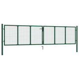 Mesh Garden Gate Steel 400x75 cm Green 145747