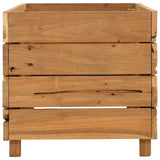 Raised Bed 100x40x38 cm Recycled Teak Wood and Steel 47422