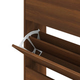 Shoe Cabinet Brown Oak 63x24x147 cm Engineered Wood 342549