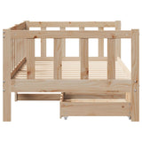 Daybed with Drawers without Mattress 80x200 cm Solid Wood 3302075