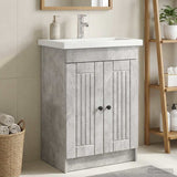 Bathroom under Sink Cabinet Concrete Grey 56 x 37.5 x 81 cm 890037