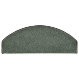 Stair Mats 15 pcs 65x24x4 cm Dark Green Half Round Large 322361