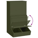 Pig Feeder Olive Green 55 x 51 x 91.5 cm Cold-Rolled Steel 874640