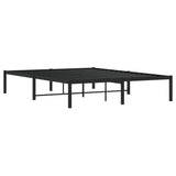 Metal Bed Frame without Mattress Black 140x190cm 373655