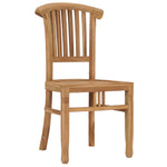 ZNTS Garden Chairs 2 pcs Solid Teak Wood 49433