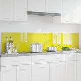 Kitchen Backsplash 2 pcs Yellow 100 x 40 cm Tempered Glass 3415479