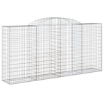 Arched Gabion Baskets 7 pcs 300x50x140/160 cm Galvanised Iron 3146742
